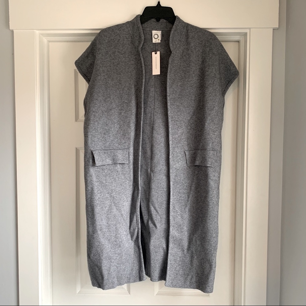 Anthropology Grey Structured Sweater